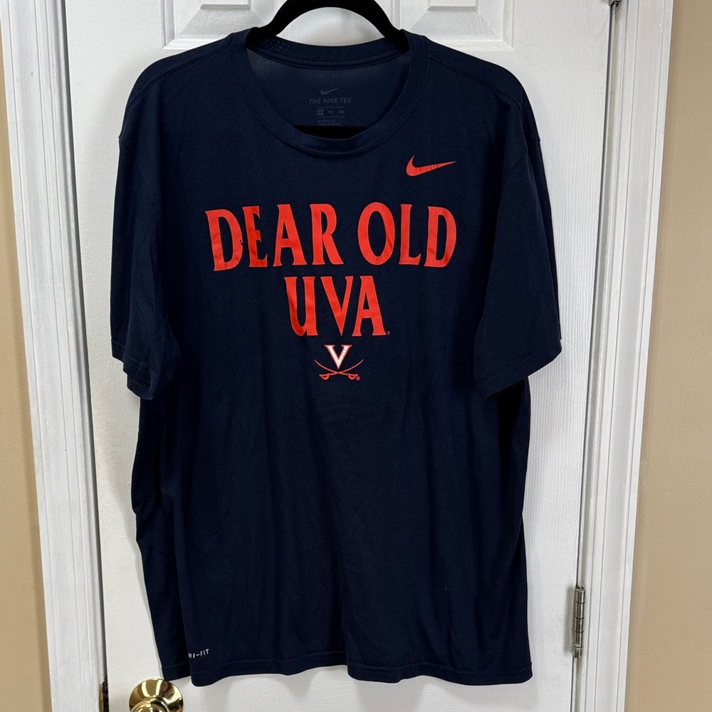 Nike Men's Navy and Red UVA Tee